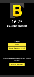 3. Jetzt siehst du eine Übersicht aller Benutzer. Du kannst dich jetzt mit durch Klick auf den User und durch Eingabe des Passworts anmelden. Falls du den Account wechseln möchtest, klicke auf "Account wechseln".